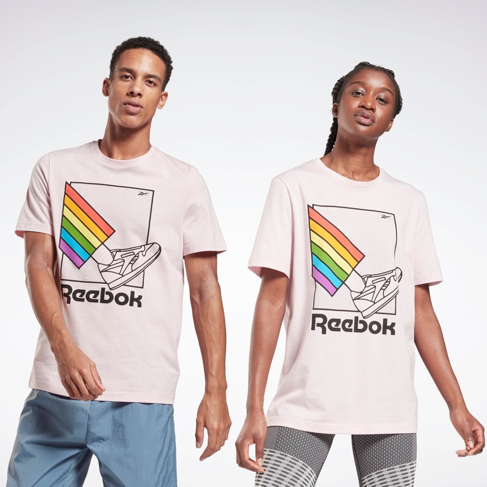 Reebok Pride Grafika T-Shirt Frost Berry | MGXYT9385