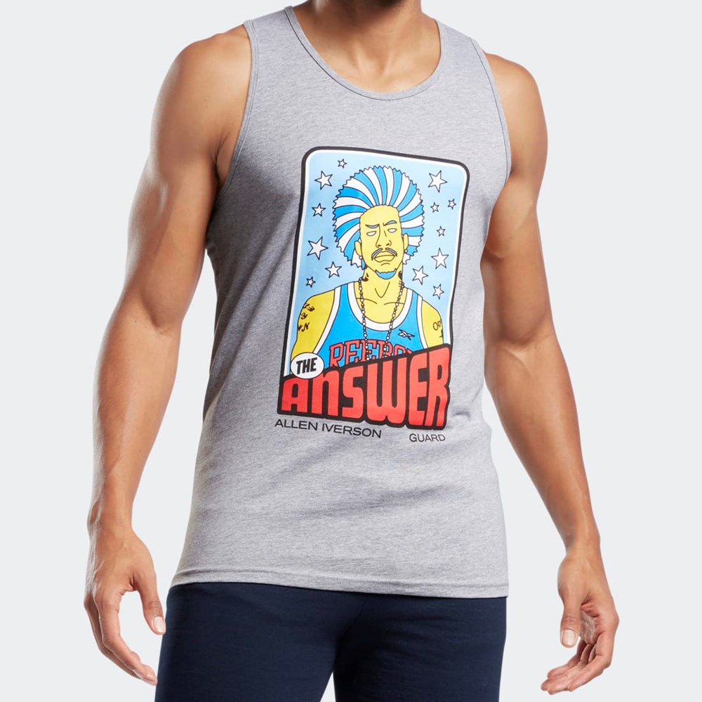 Reebok QT Iverson 70s Tarot Card Tank Top Multi | GFATM6792