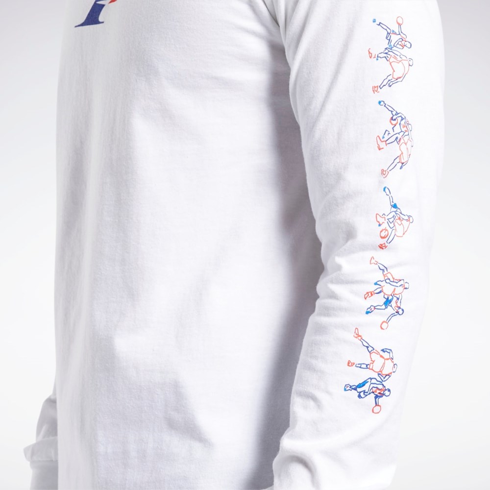 Reebok QT Iverson The Crossover Long Sleeve Crew T-Shirt Multi | GLZES8917