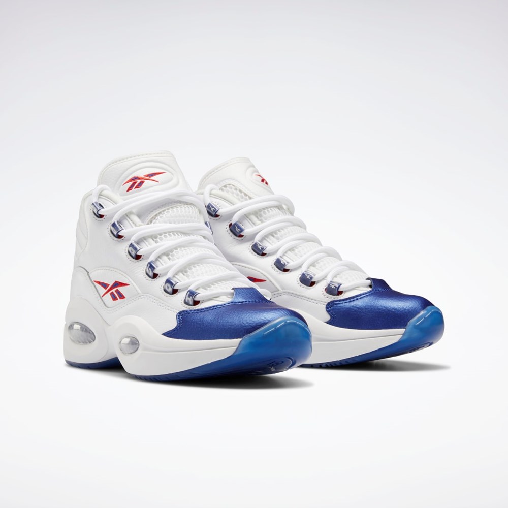 Reebok Question Stredne Basketball Shoes Biele | ELRGV5639