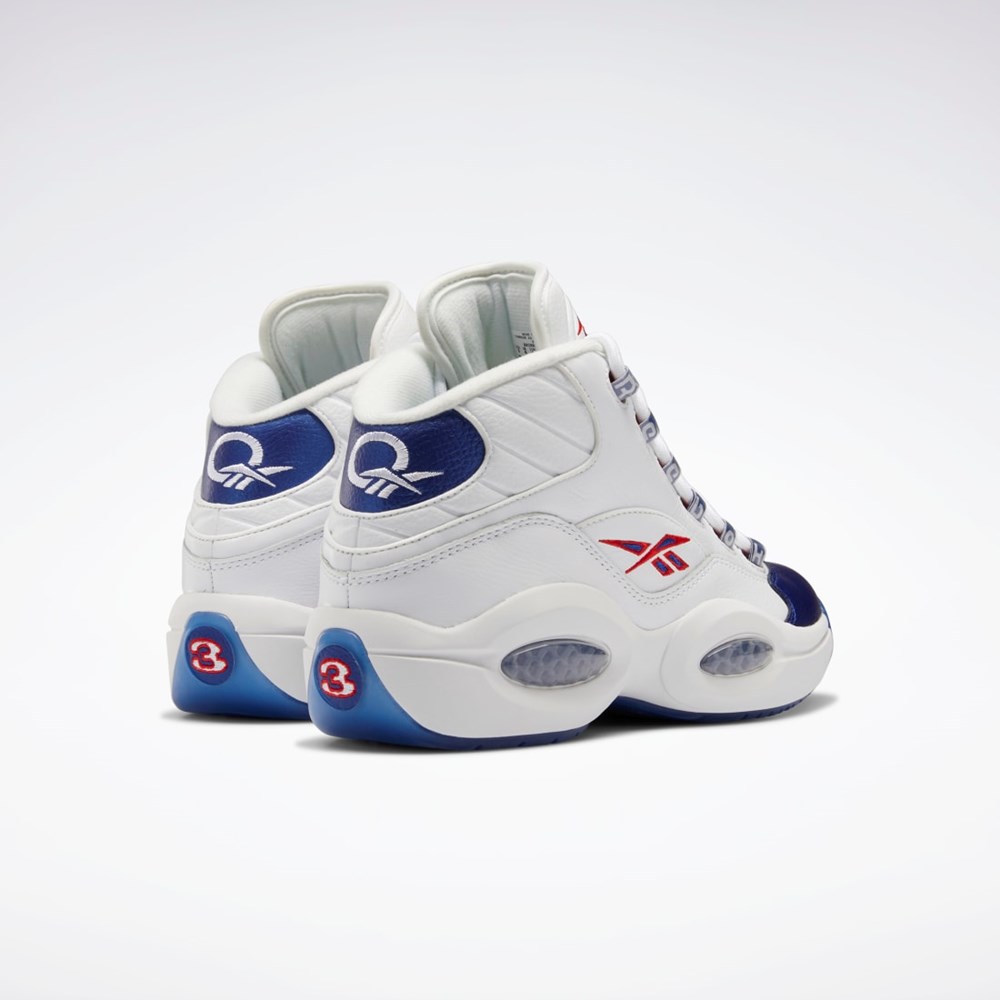 Reebok Question Stredne Basketball Shoes Biele | ELRGV5639