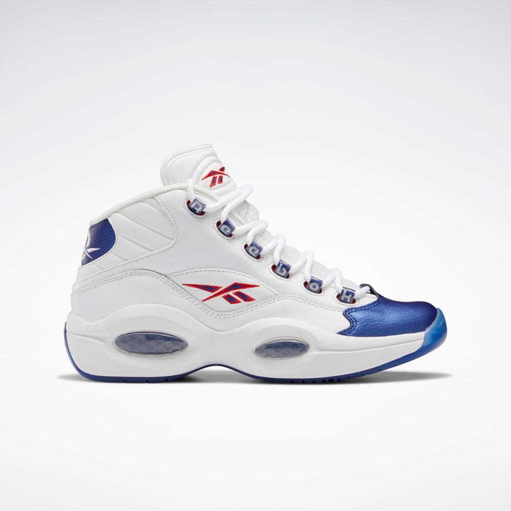 Reebok Question Stredne Basketball Shoes Biele | ELRGV5639