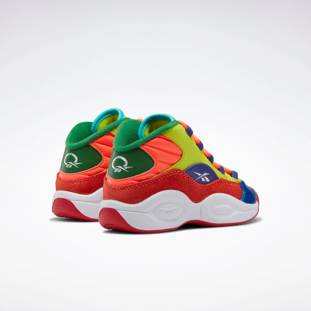 Reebok Question Stredne Basketball Shoes - Preschool Oranžové Žlté Nachový | HNCIV5469