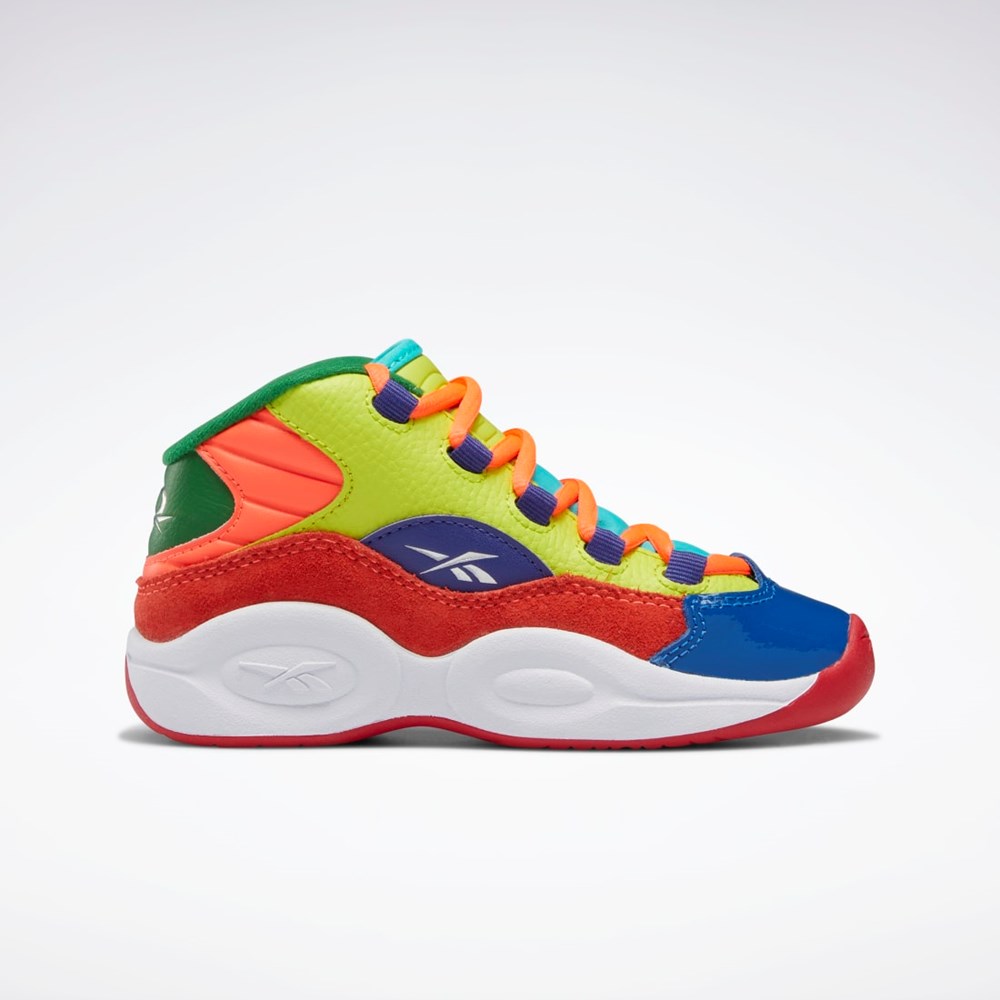 Reebok Question Stredne Basketball Shoes - Preschool Oranžové Žlté Nachový | HNCIV5469