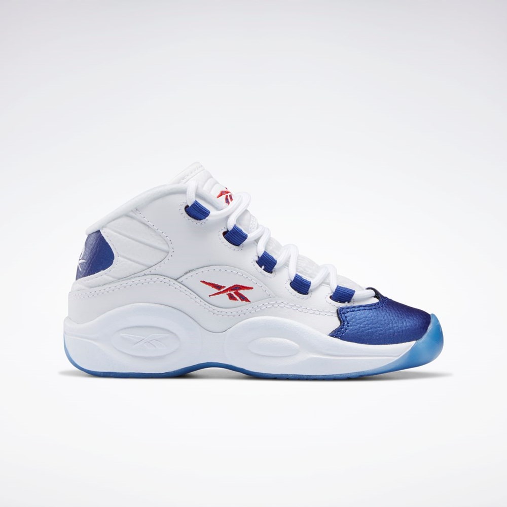 Reebok Question Stredne Shoes - Preschool Biele Červené | HUCAZ3764