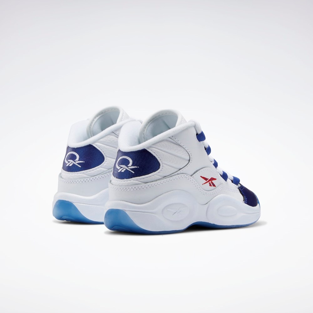 Reebok Question Stredne Shoes - Preschool Biele Červené | MASGX4862