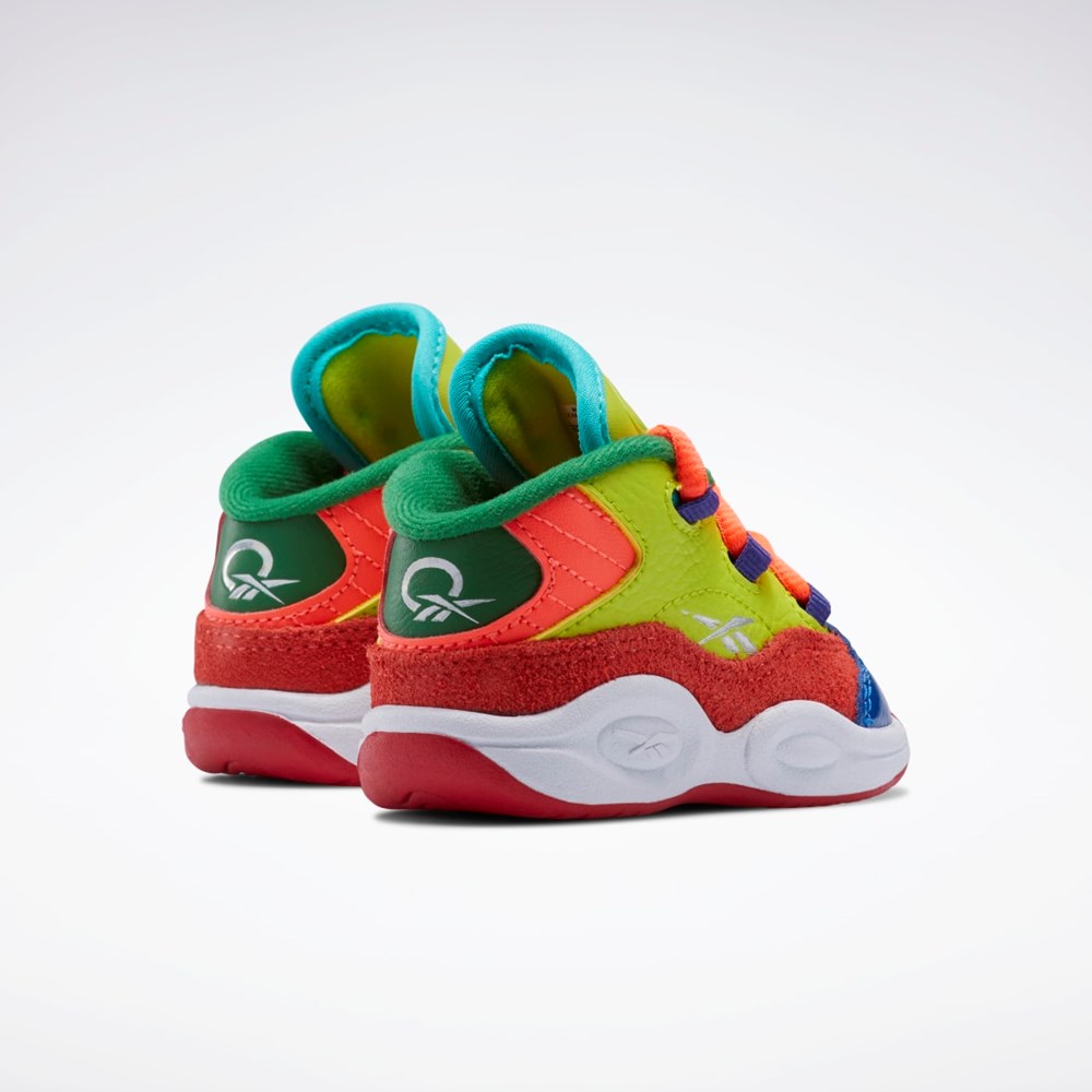 Reebok Question Stredne Shoes - Toddler Oranžové Žlté Nachový | UTMKV2147