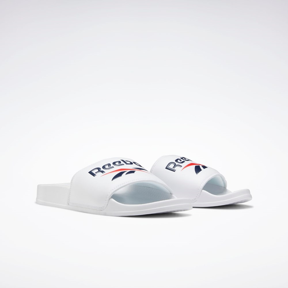 Reebok Reebok Classic Slides Biele Námornícka Modrá Červené | FLSQB2563