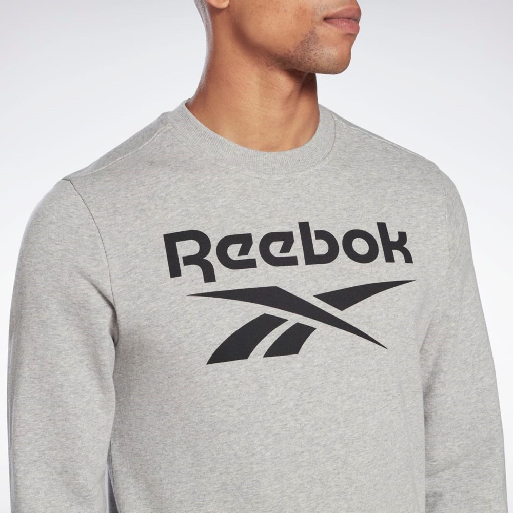 Reebok Reebok Identity Big Logo Crew Siva Čierne | TZPVH7452