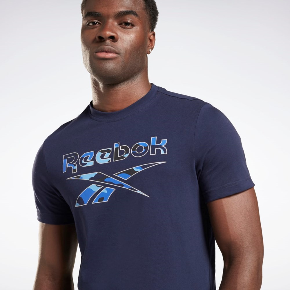 Reebok Reebok Identity Big Logo T-Shirt Námornícka Modrá | AWJEG5239