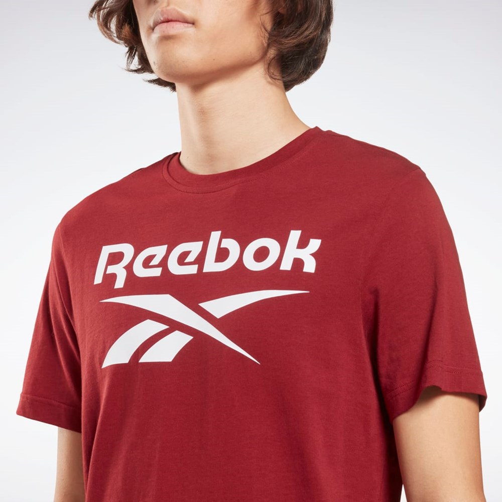 Reebok Reebok Identity Big Logo T-Shirt Bordove | EWODB2398