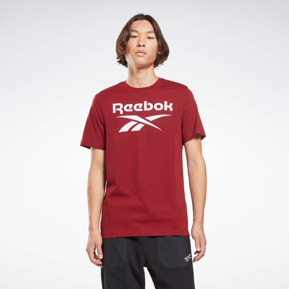 Reebok Reebok Identity Big Logo T-Shirt Bordove | EWODB2398