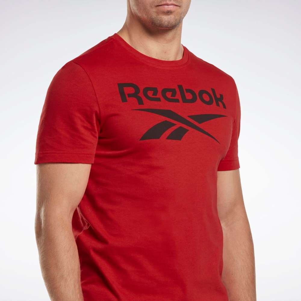 Reebok Reebok Identity Big Logo T-Shirt Červené | XUIHR7860