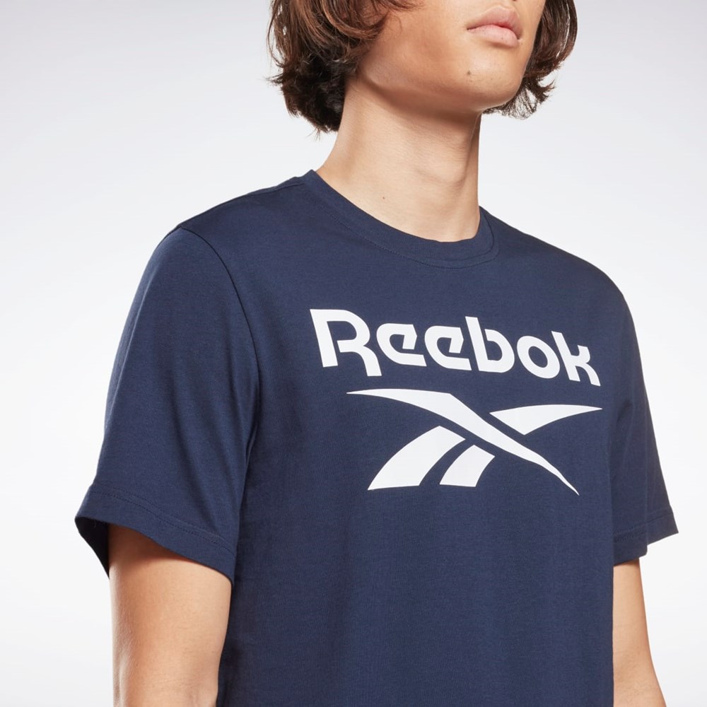 Reebok Reebok Identity Big Logo T-Shirt Námornícka Modrá | ZATNL7691