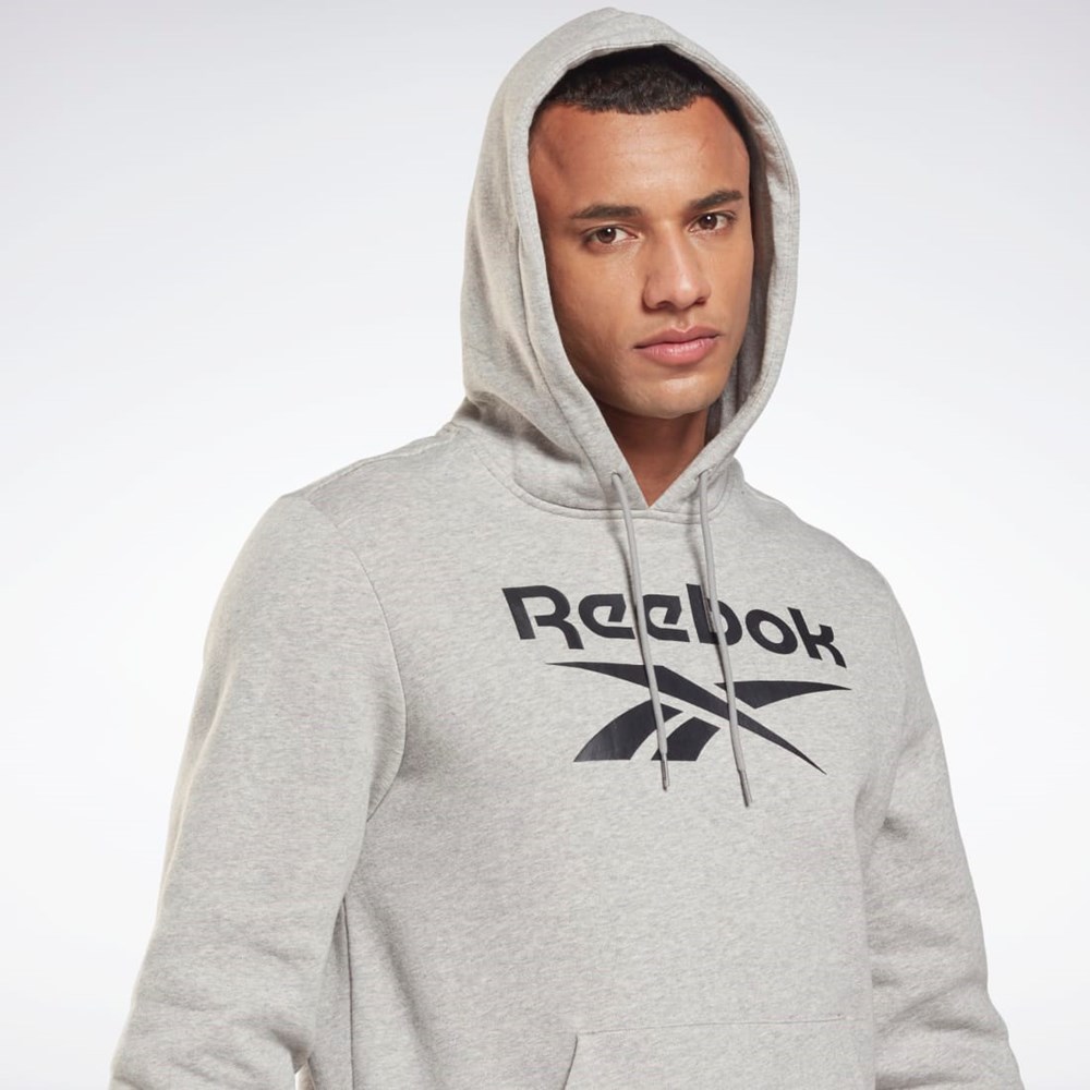 Reebok Reebok Identity Fleece Hoodie Siva Čierne | AKHMJ5217