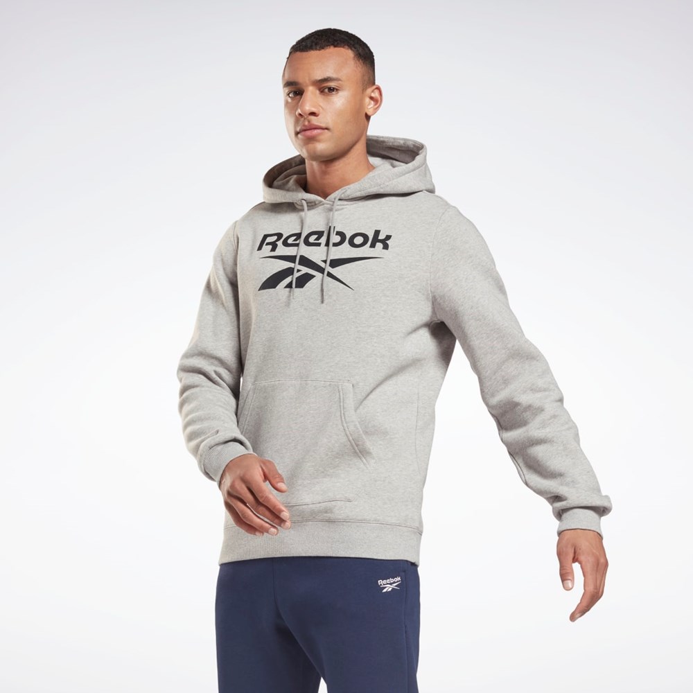 Reebok Reebok Identity Fleece Hoodie Siva Čierne | AKHMJ5217