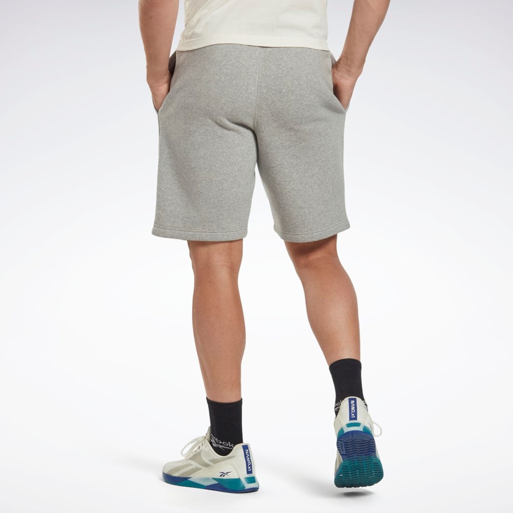 Reebok Reebok Identity Fleece Shorts Siva | UIMOZ7029