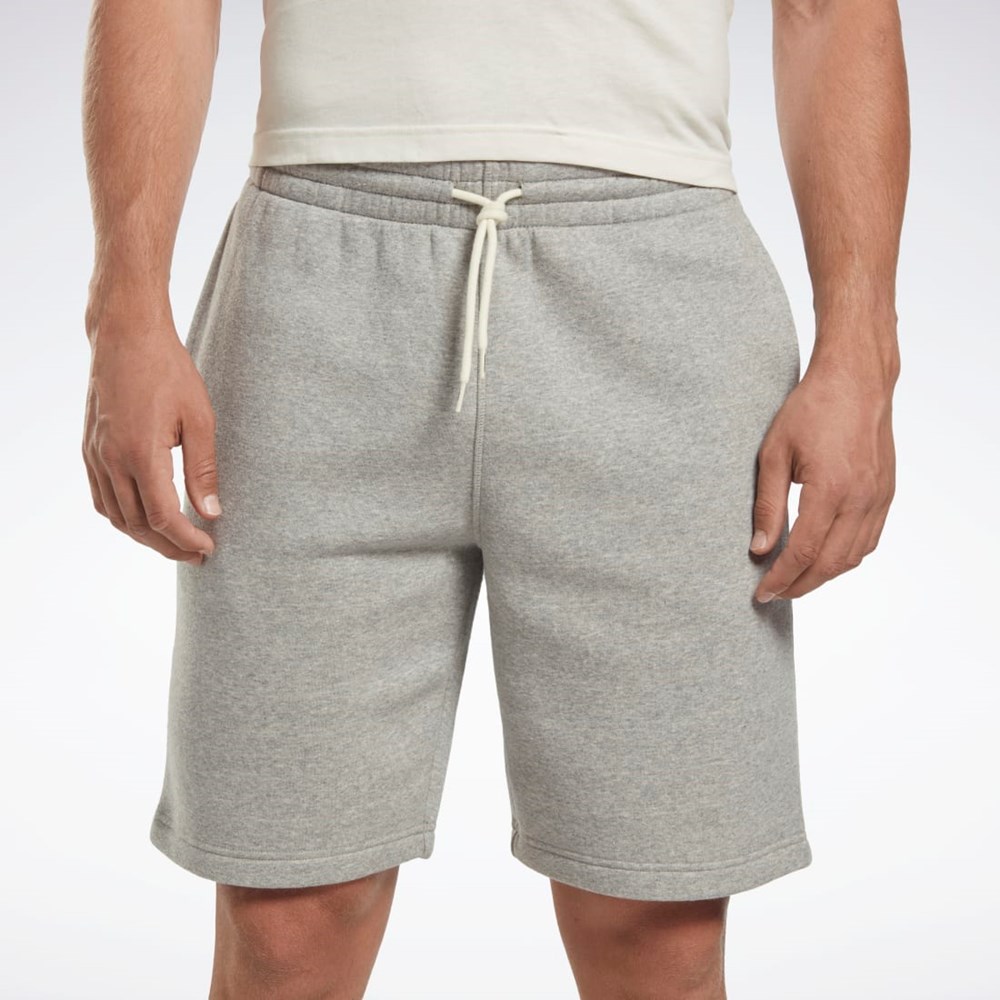 Reebok Reebok Identity Fleece Shorts Siva | UIMOZ7029