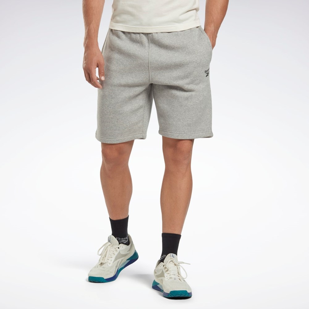 Reebok Reebok Identity Fleece Shorts Siva | UIMOZ7029