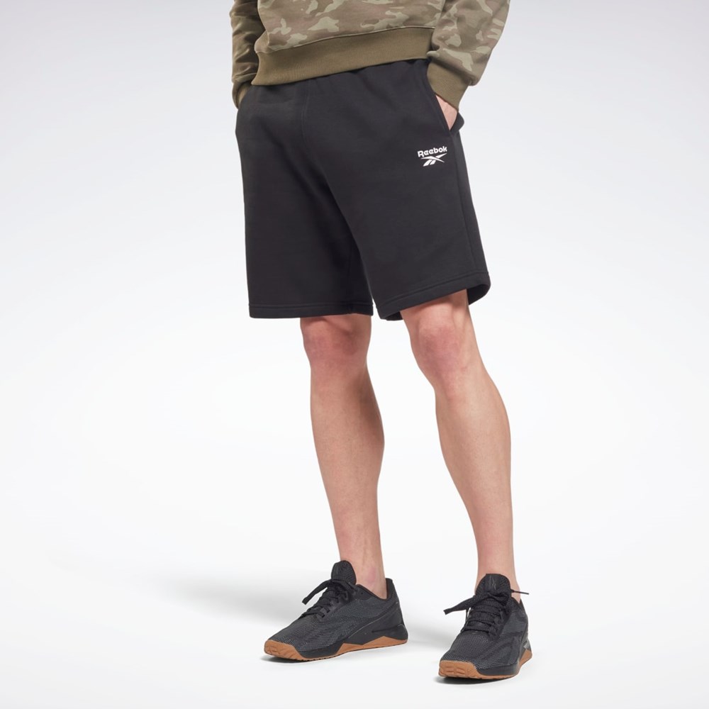 Reebok Reebok Identity Fleece Shorts Čierne | GNELB5846