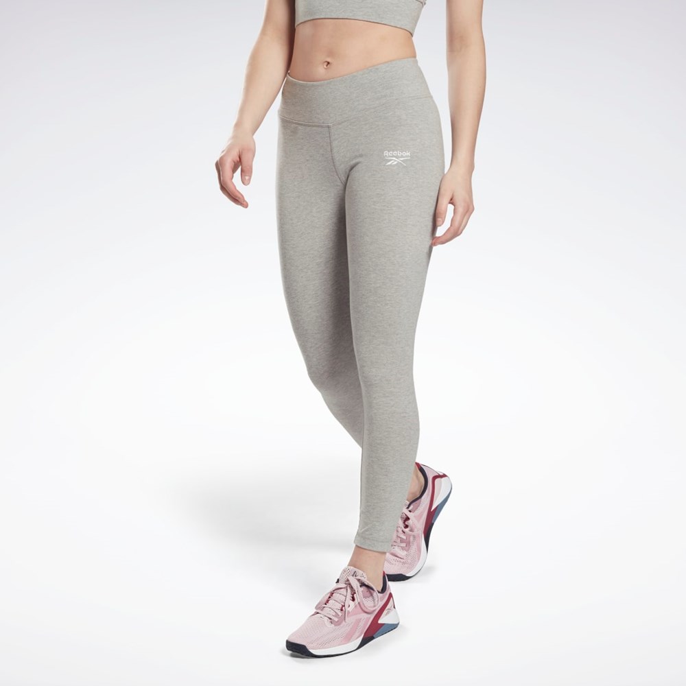 Reebok Reebok Identity Leggings Siva Biele | MWRKO1936