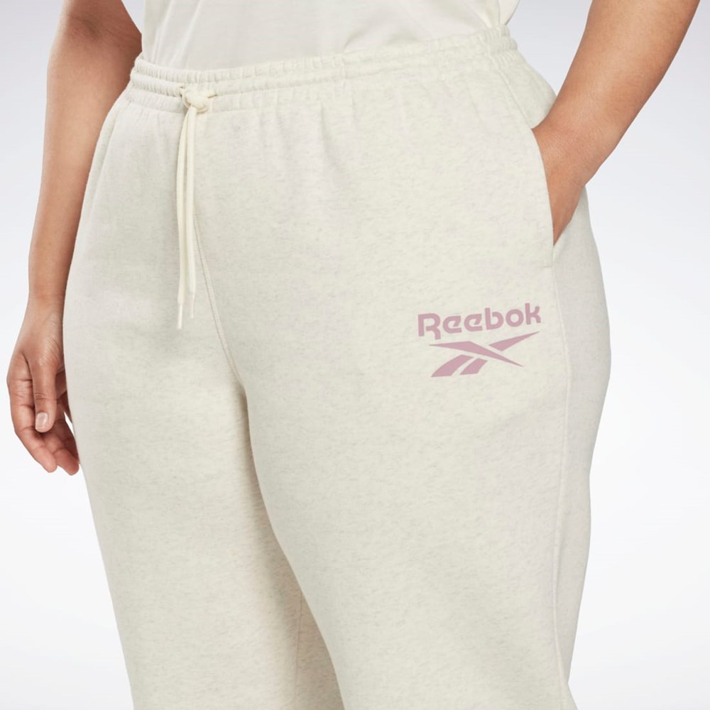 Reebok Reebok Identity Logo Fleece Joggers (Plus Size) Biele | ACHPX2510