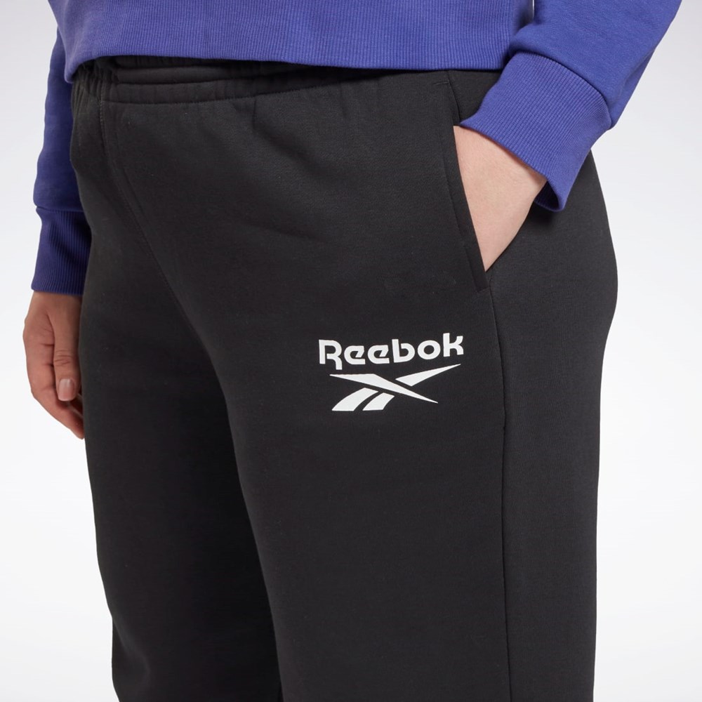 Reebok Reebok Identity Logo Fleece Joggers (Plus Size) Čierne | AHKLW7153