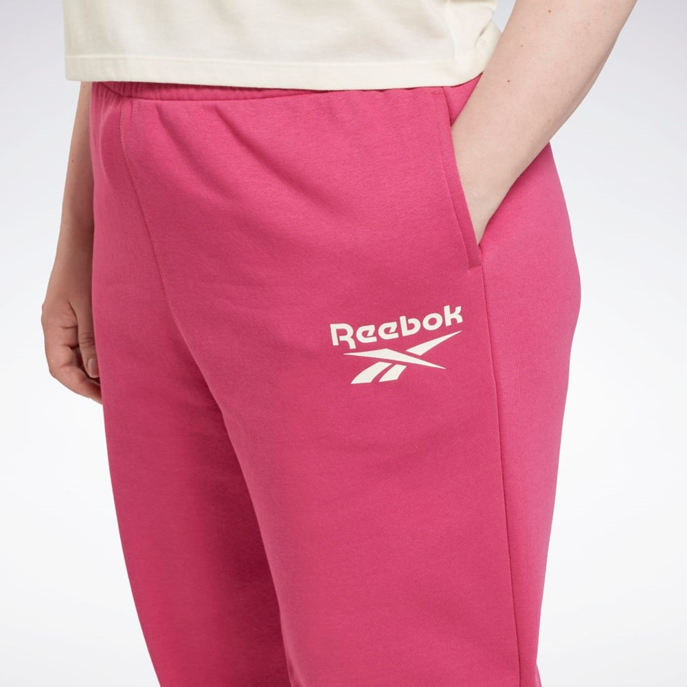 Reebok Reebok Identity Logo Fleece Joggers (Plus Size) Ruzove | HAMCY8054