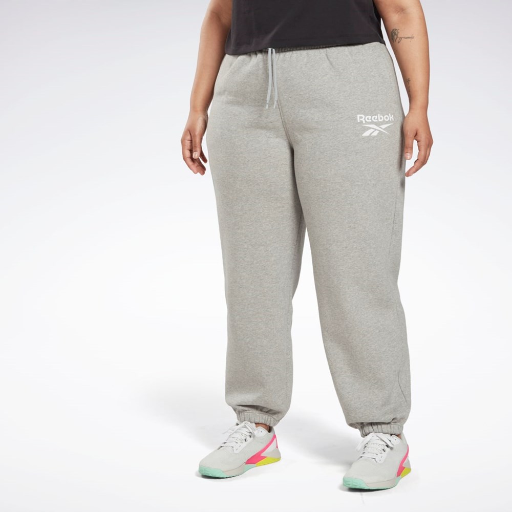 Reebok Reebok Identity Logo Fleece Joggers (Plus Size) Siva | LYNUZ4761