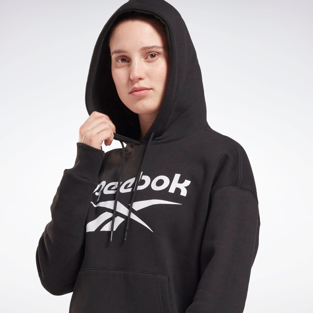 Reebok Reebok Identity Logo Fleece Pullover Hoodie Čierne | BEPGI5963