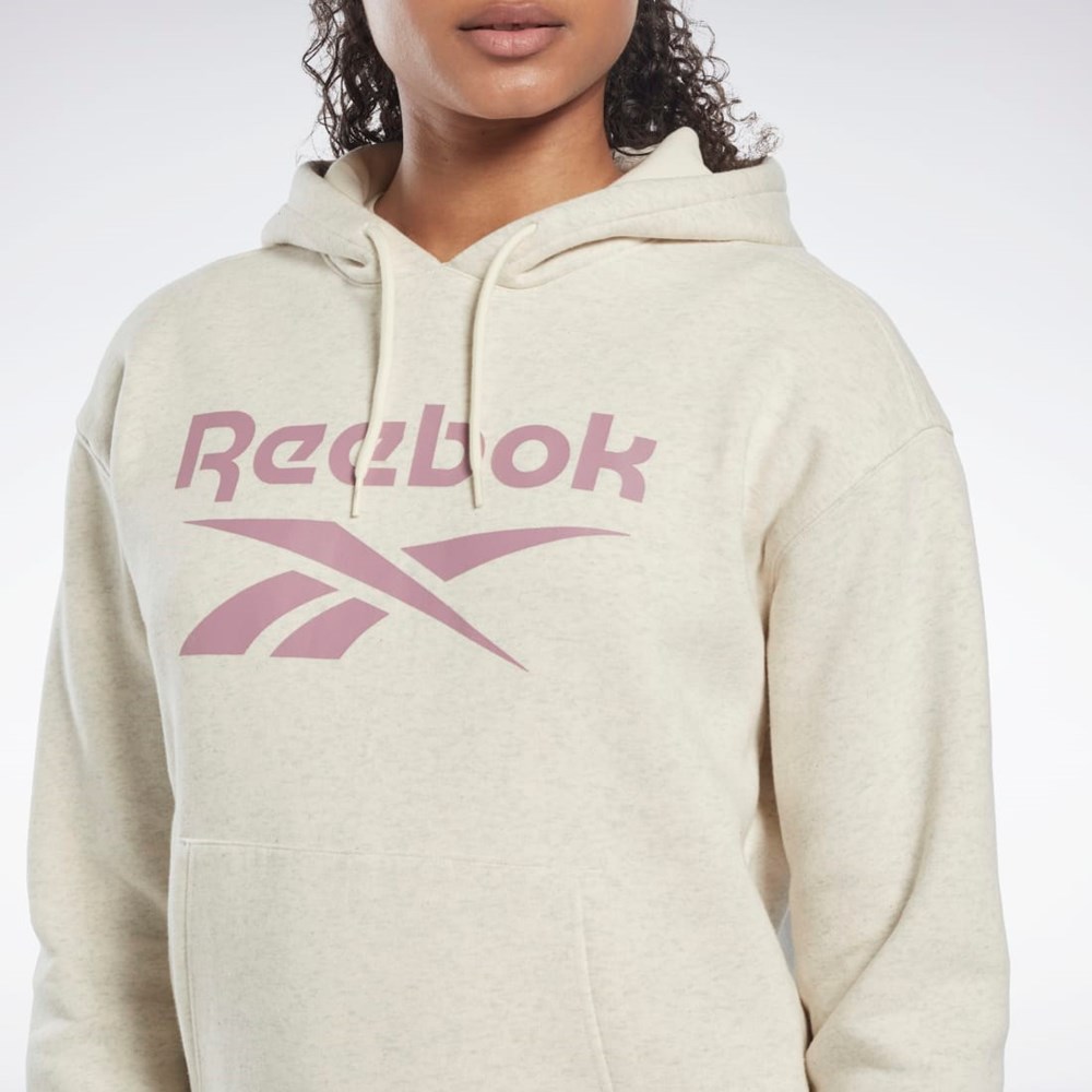 Reebok Reebok Identity Logo Fleece Pullover Hoodie Biele | BIVJO8614