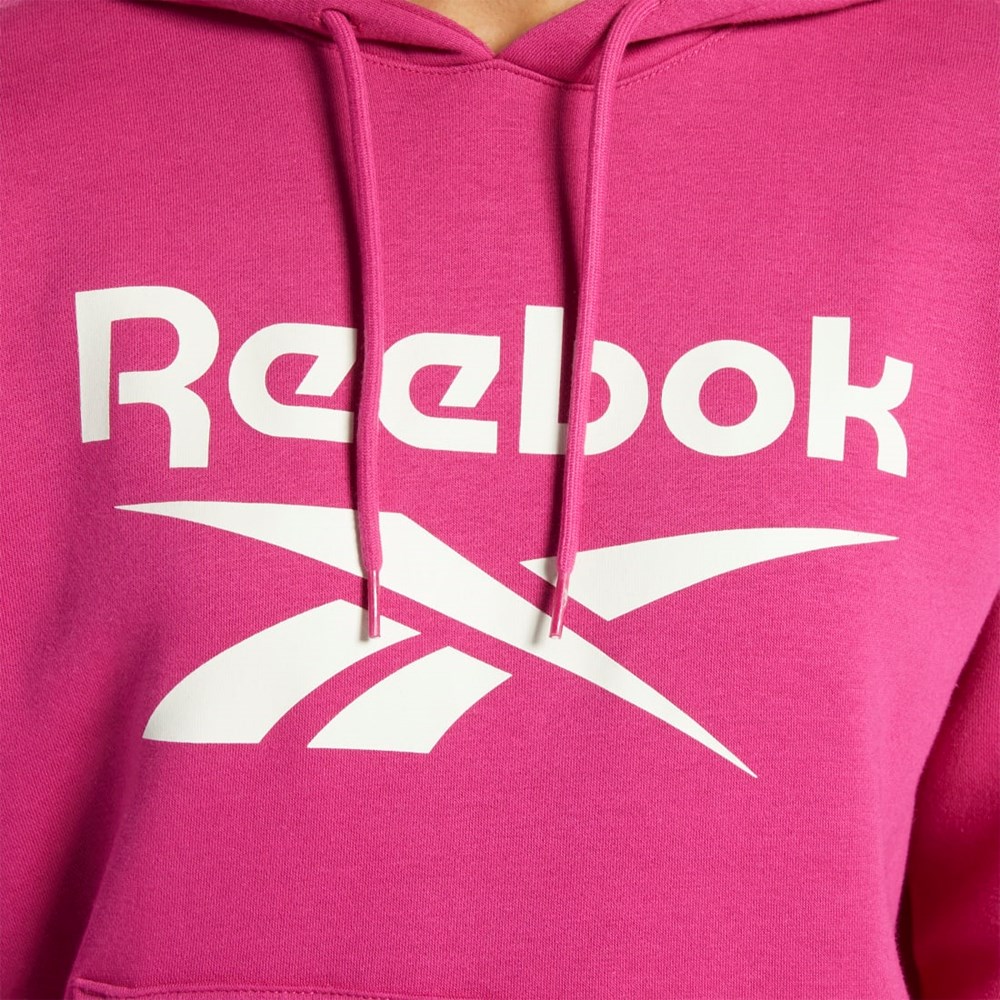 Reebok Reebok Identity Logo Fleece Pullover Hoodie Ruzove | MYBWT1263