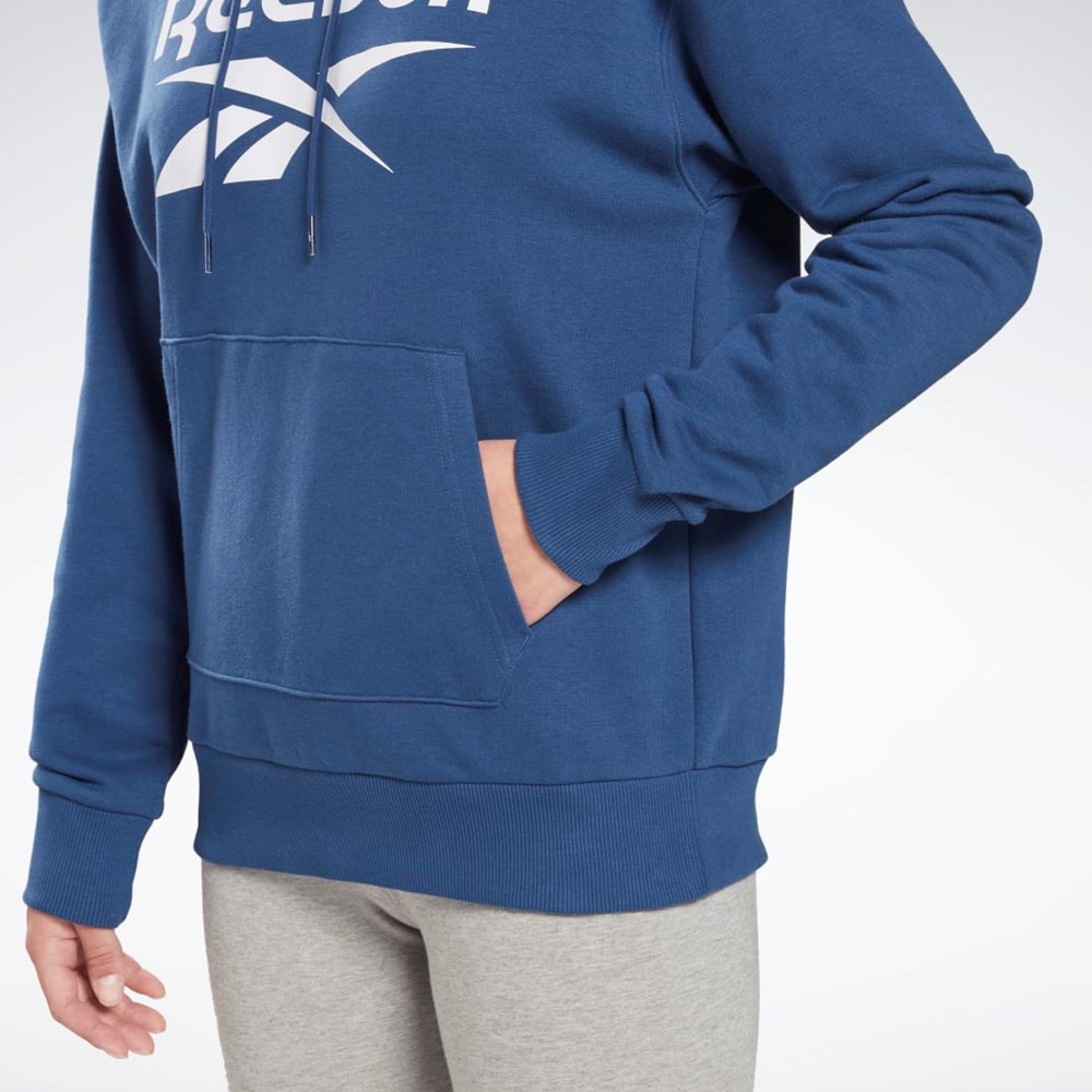 Reebok Reebok Identity Logo French Terry Hoodie Modre | VPSKA2374