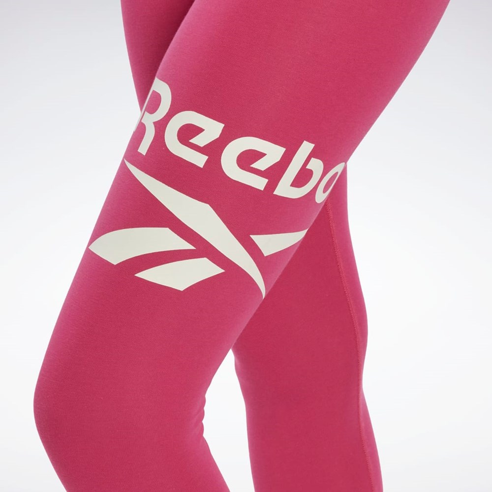 Reebok Reebok Identity Logo Leggings Ruzove | OPNFD5018