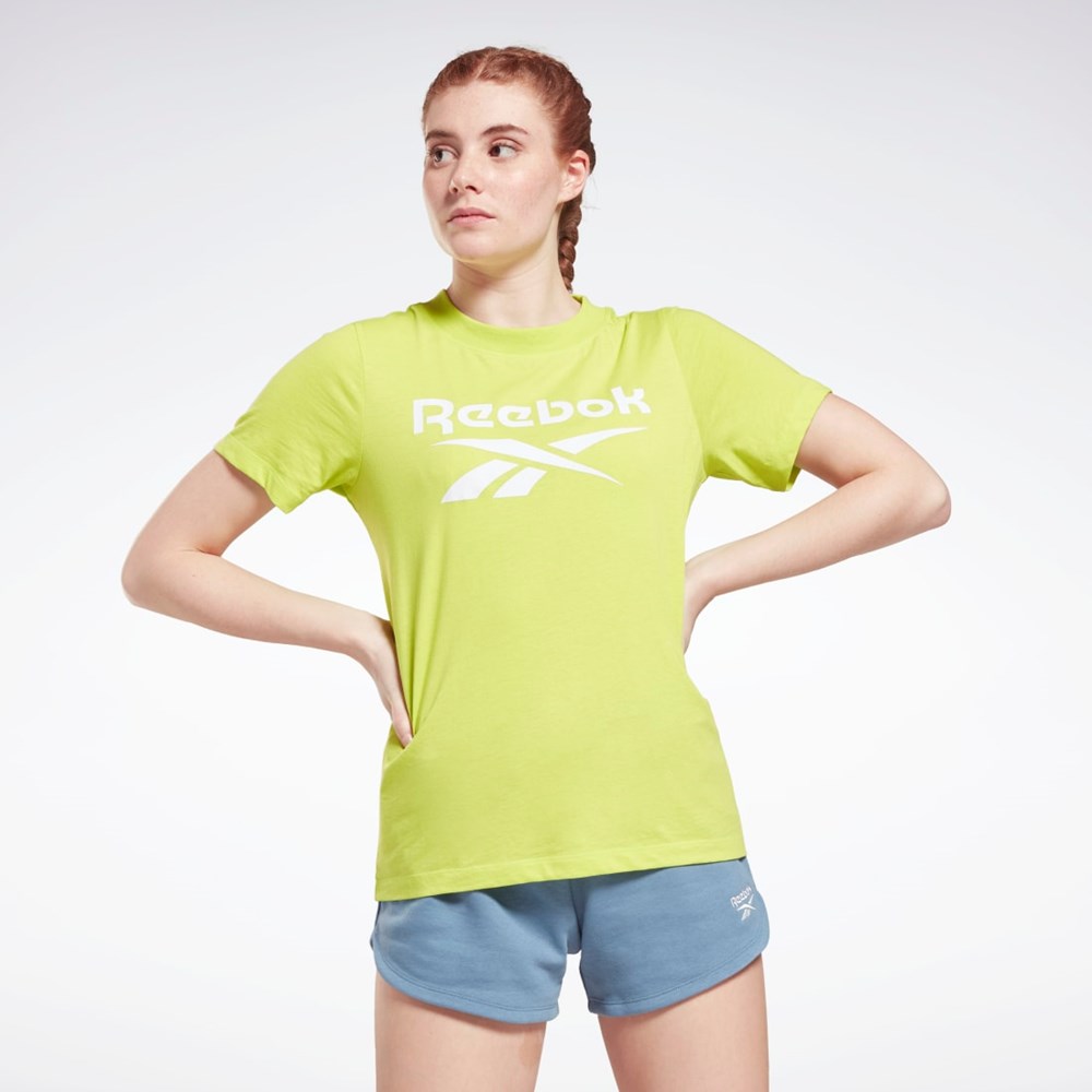 Reebok Reebok Identity Logo T-Shirt Žlté | DWZKG3279