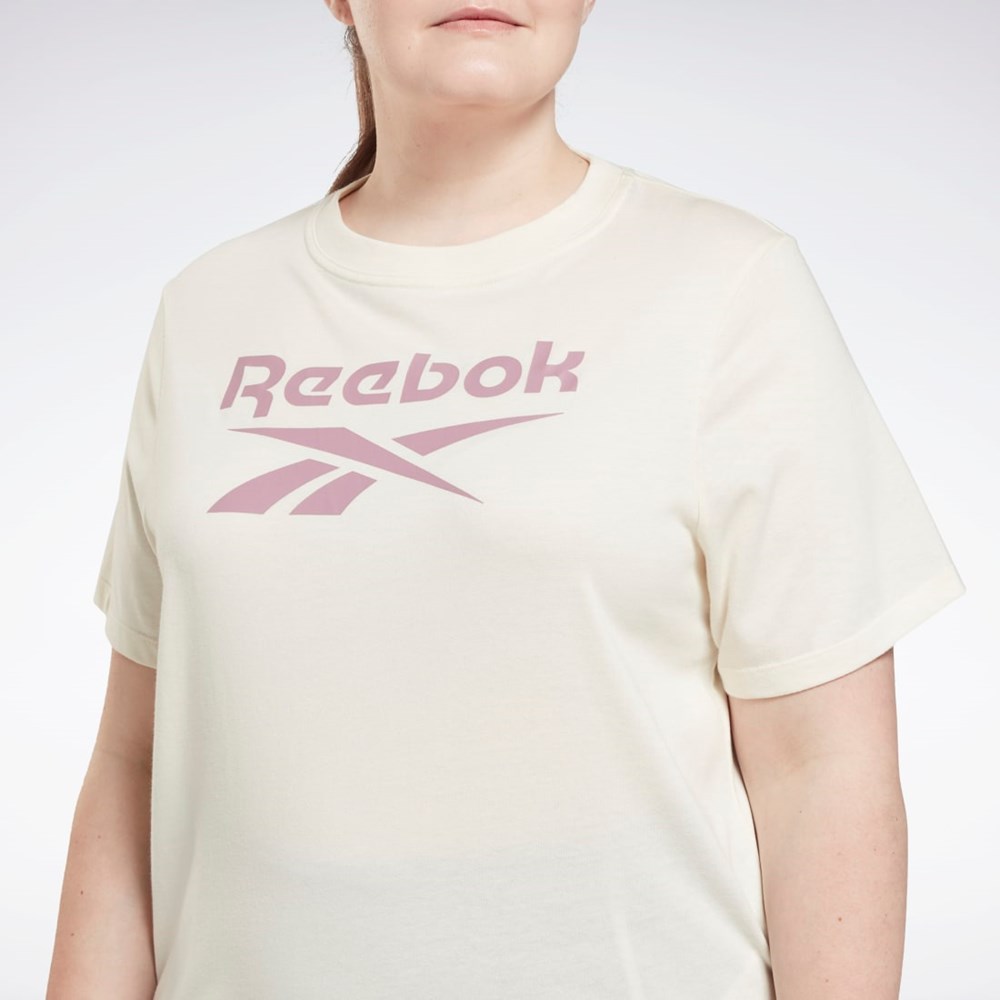 Reebok Reebok Identity T-Shirt (Plus Size) Biele | EOBSU7180