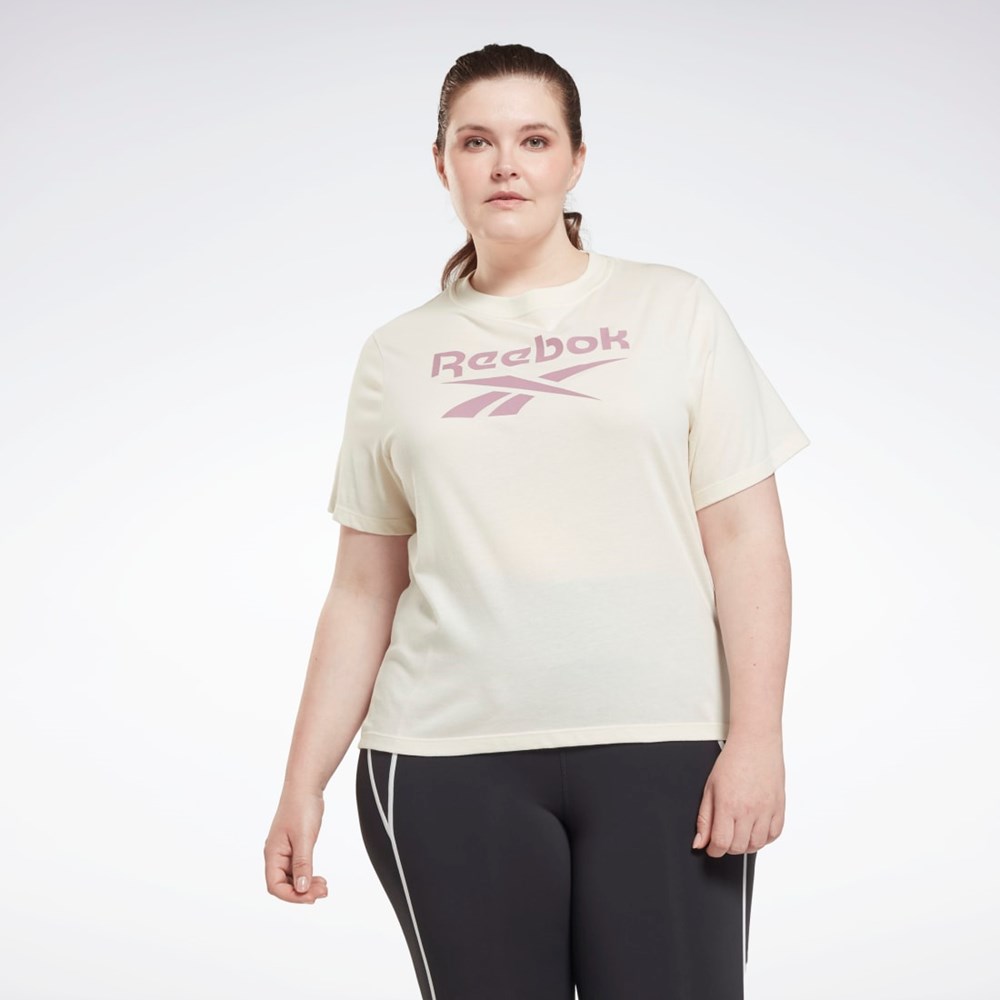 Reebok Reebok Identity T-Shirt (Plus Size) Biele | EOBSU7180