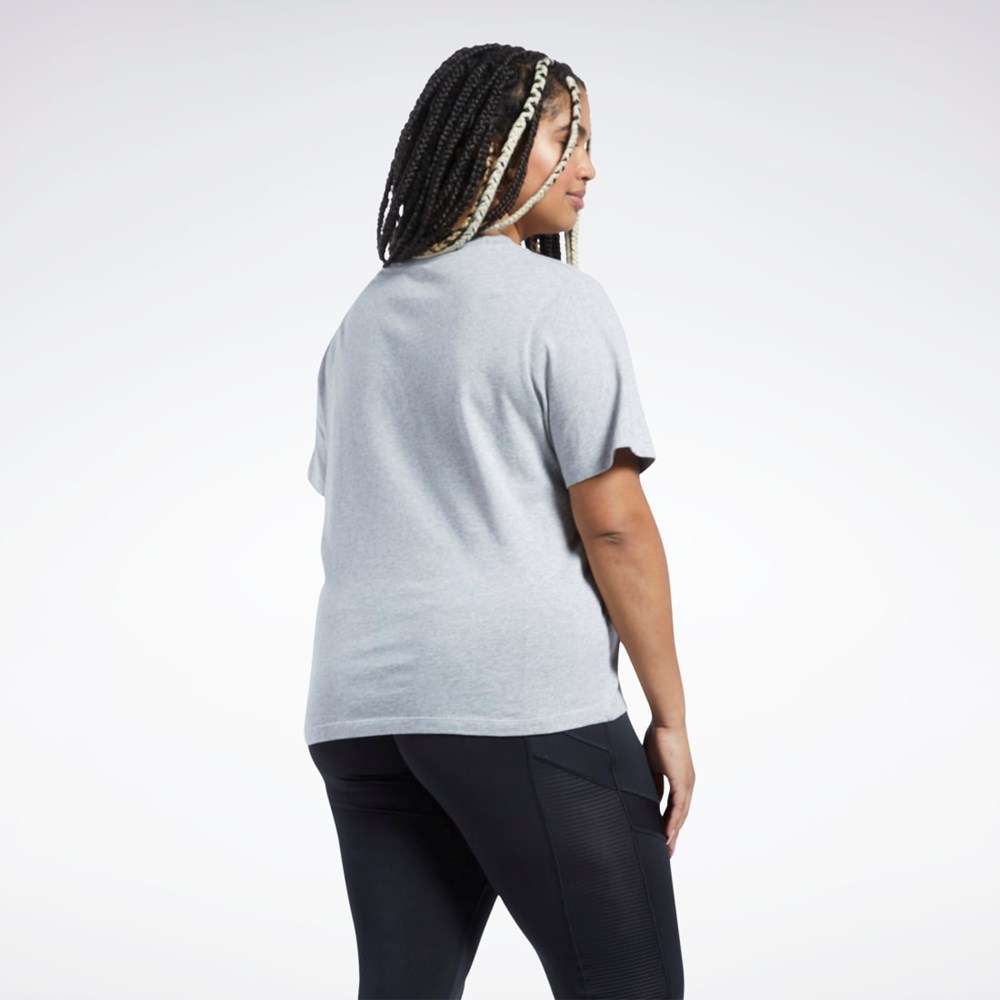 Reebok Reebok Identity T-Shirt (Plus Size) Siva | ZIPYF0549