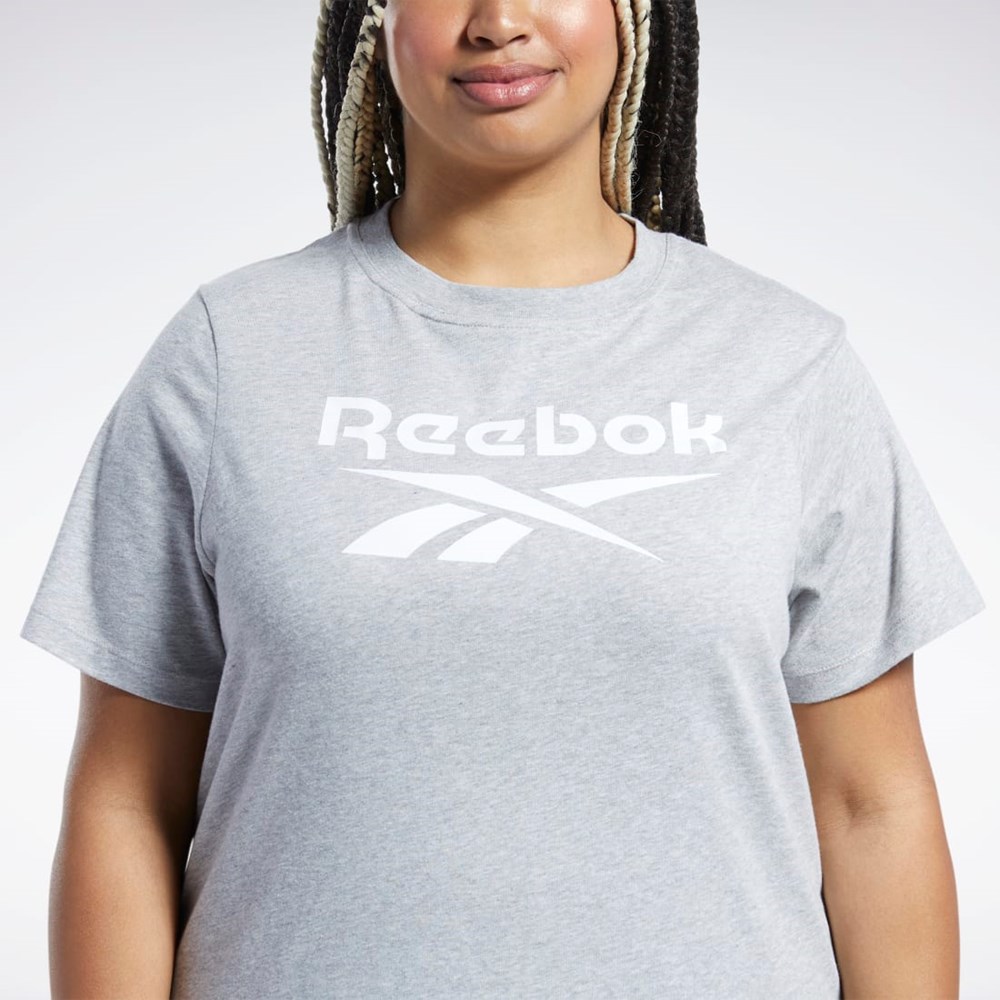 Reebok Reebok Identity T-Shirt (Plus Size) Siva | ZIPYF0549