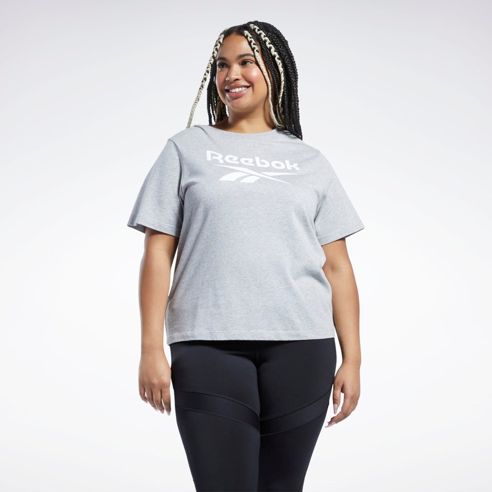 Reebok Reebok Identity T-Shirt (Plus Size) Siva | ZIPYF0549