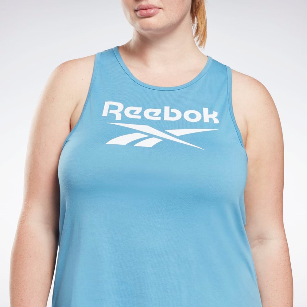 Reebok Reebok Identity Tank Top (Plus Size) Modre | FCEQY1596