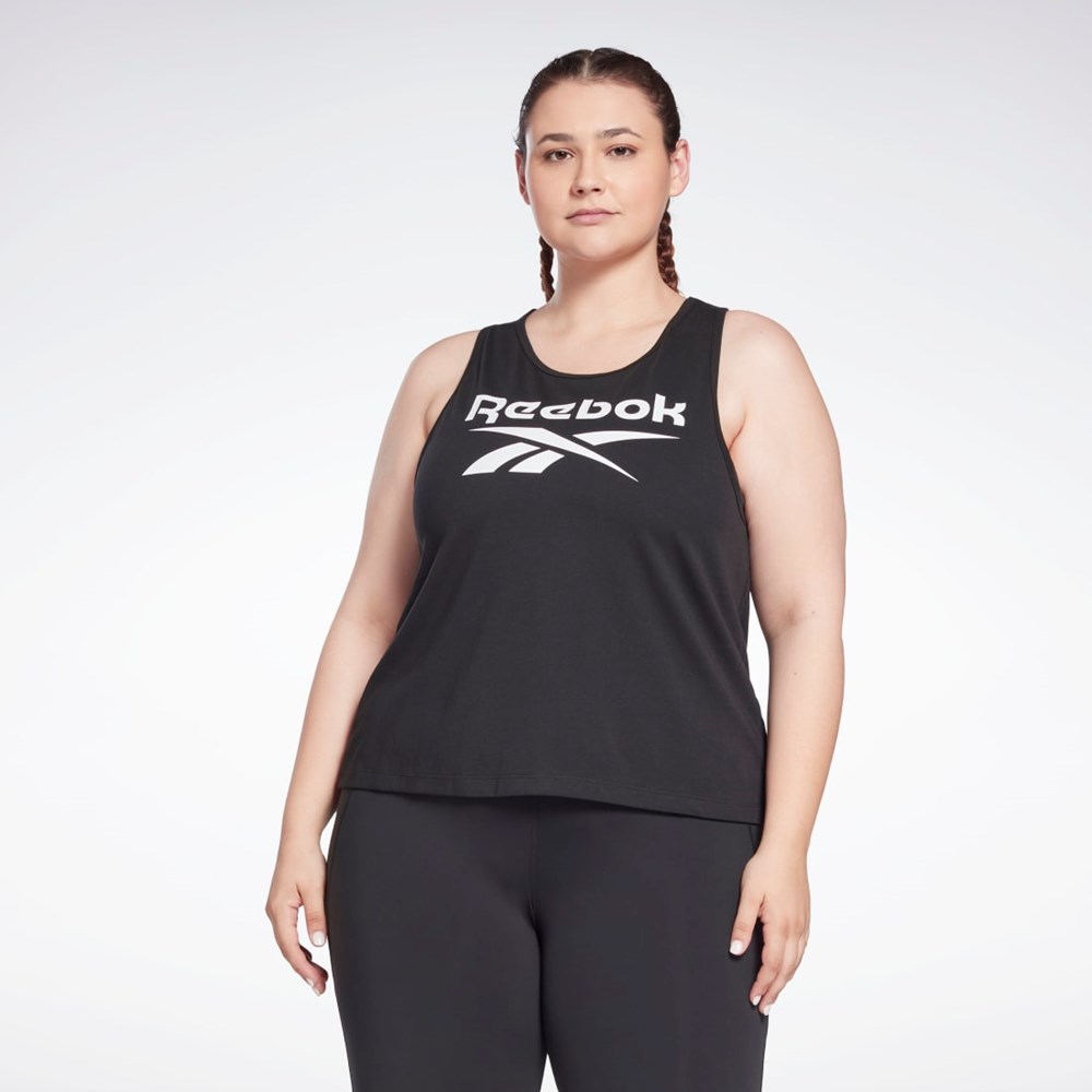 Reebok Reebok Identity Tank Top (Plus Size) Čierne | TVDNC9845