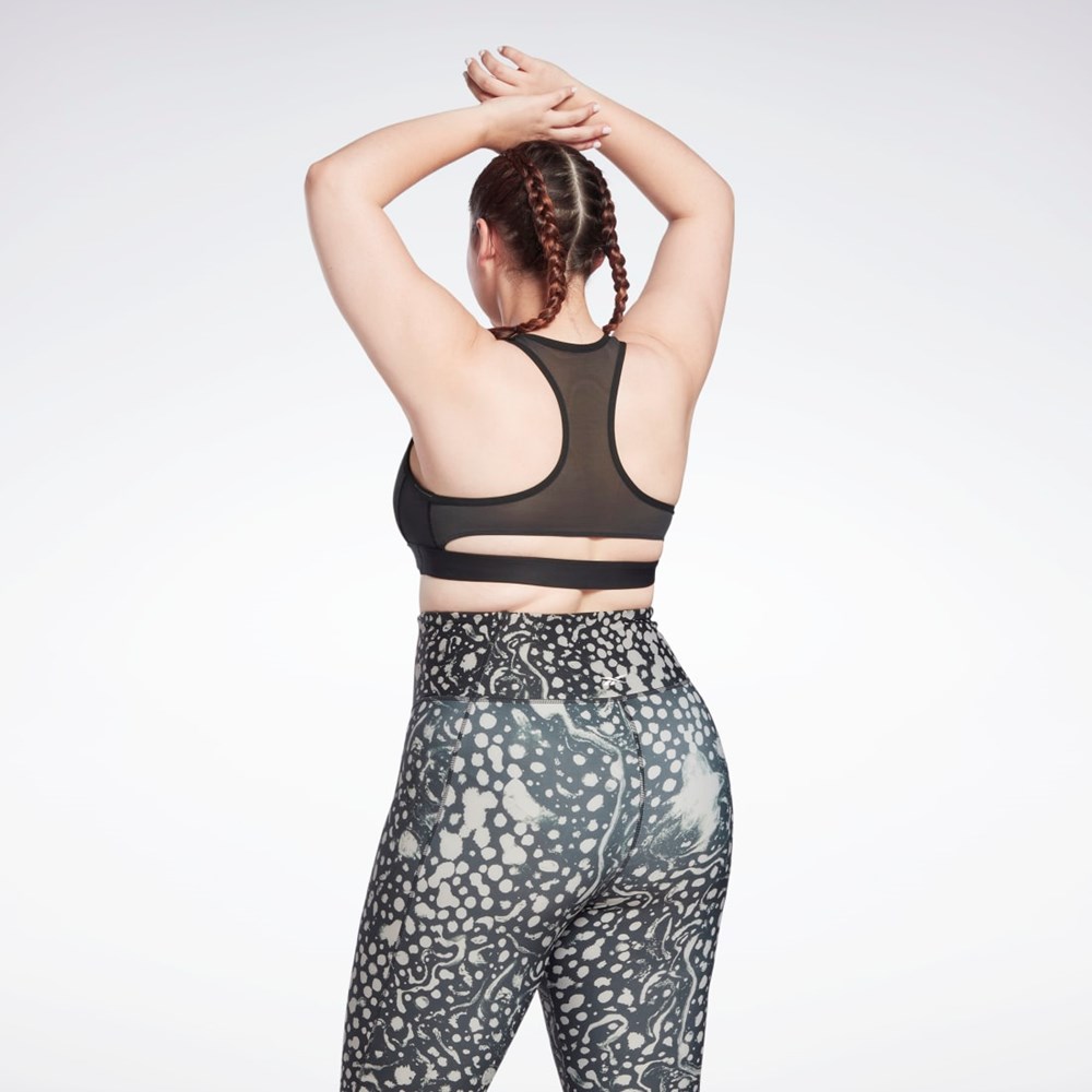 Reebok Reebok Lux Vector Racer Sports Bra (Plus Size) Čierne | BUXCH7624