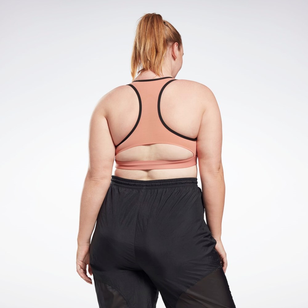 Reebok Reebok Lux Vector Racer Sports Bra (Plus Size) Koralove | NGTUJ8329