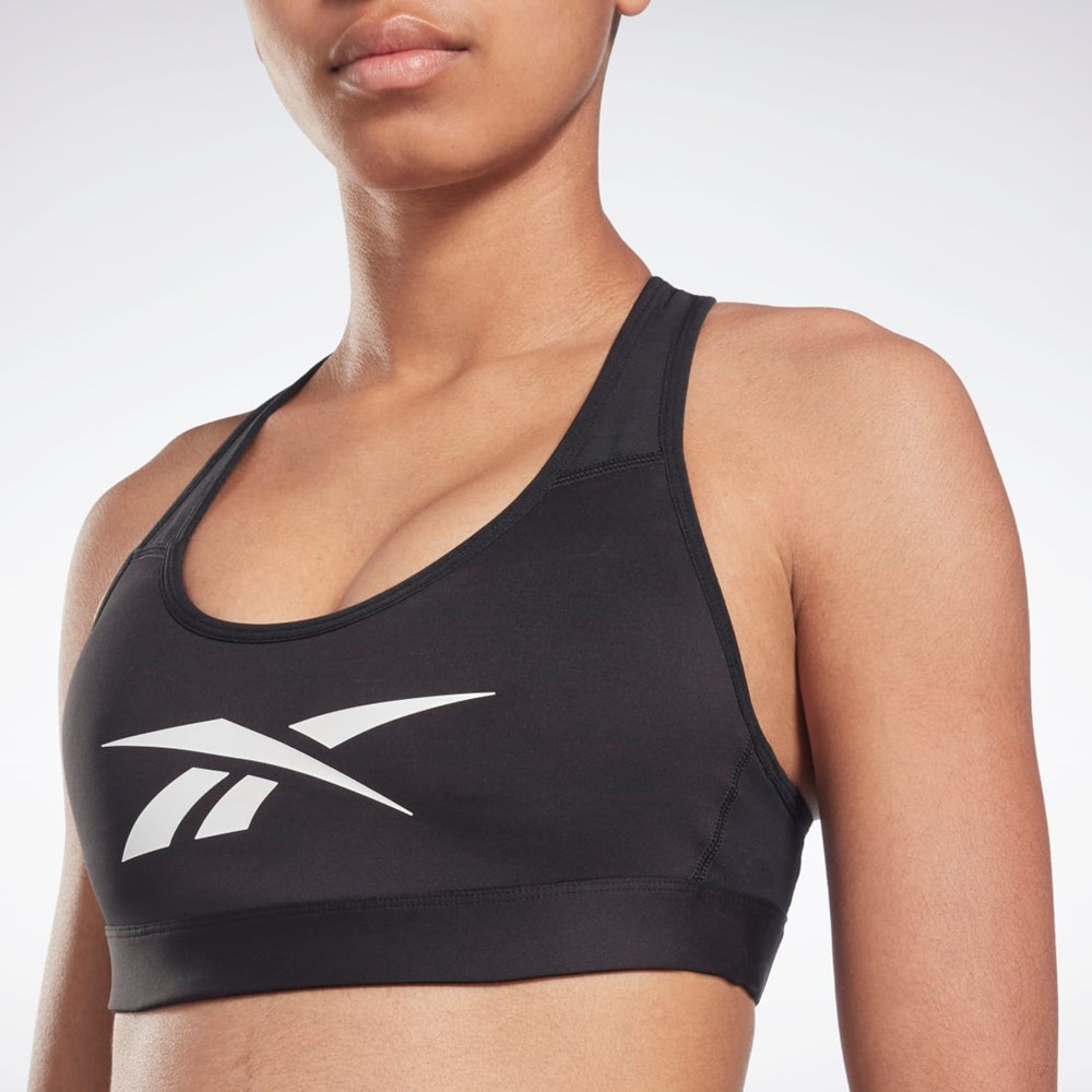 Reebok Reebok Lux Vector Racer Sports Bra Čierne | NPDXL7409