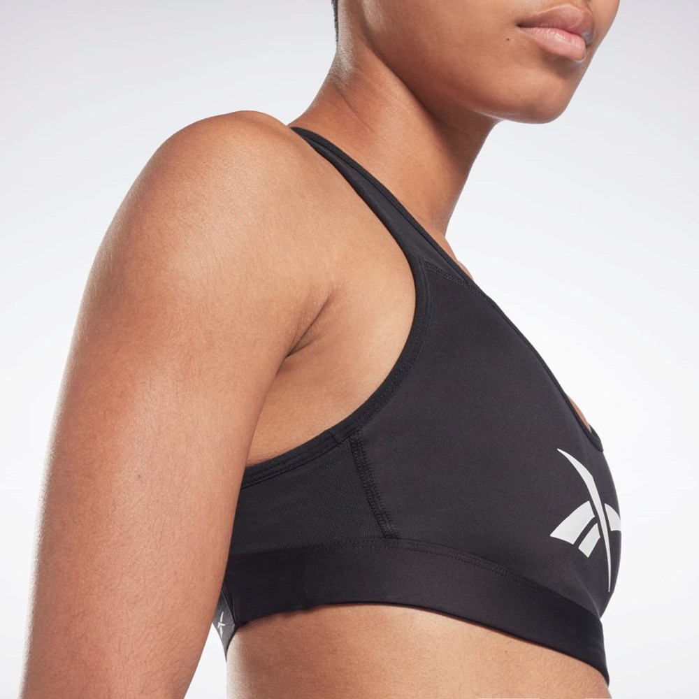 Reebok Reebok Lux Vector Racer Sports Bra Čierne | NPDXL7409