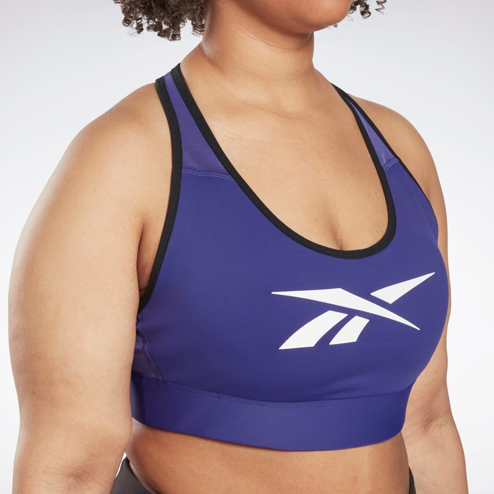 Reebok Reebok Lux Vector Racer Sports Bra (Plus Size) Nachový | YZNJM9524