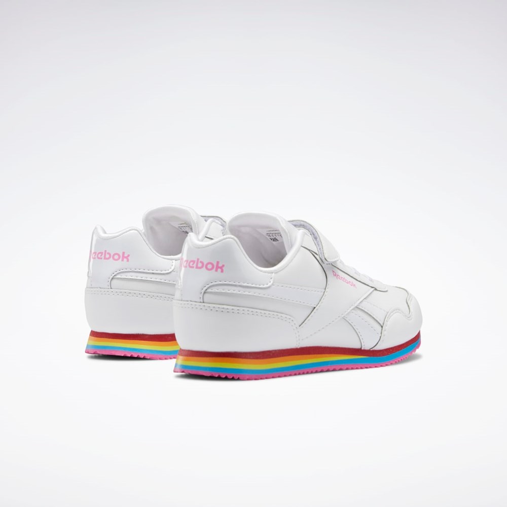 Reebok Reebok Royal CL Jog 3 1V Shoes - Preschool Biele Biele Ruzove | LIXGD0472