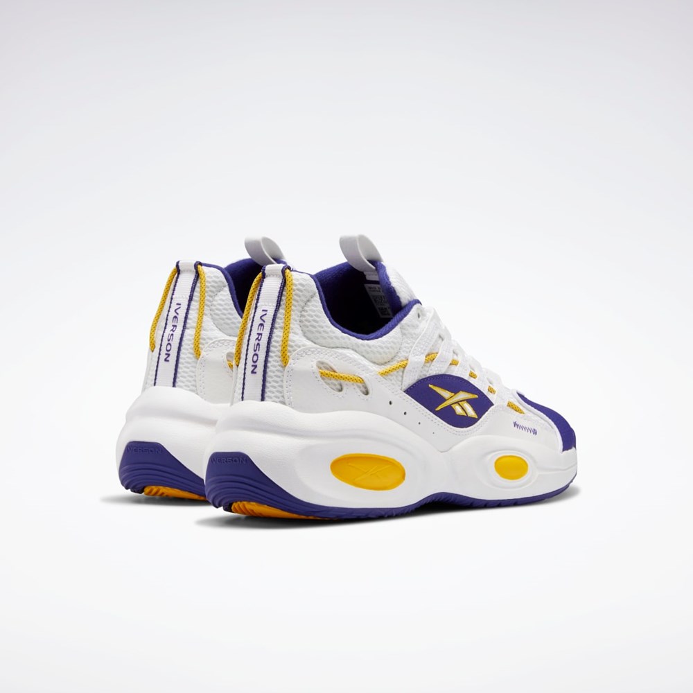 Reebok Reebok Solution Stredne Basketball Shoes Biele Nachový Žlté | ICONZ9062