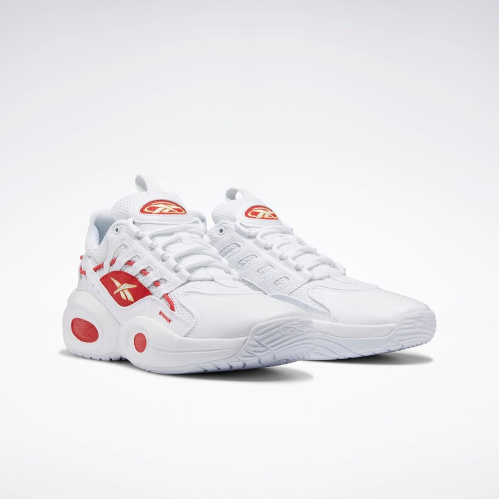 Reebok Reebok Solution Stredne Basketball Shoes Biele Červené Zlate | KMPCD1049